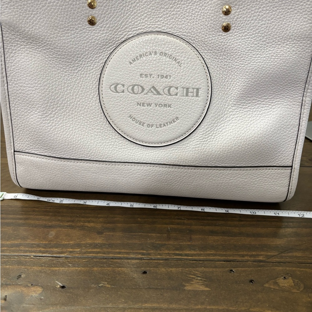 Coach Dempsey Carryall in Chalk White Pebble Leather - Picture 8 of 11